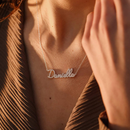 Personalized Diamond Name Necklace