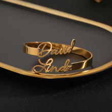 Load image into Gallery viewer, Personalized Two-Name Bangle