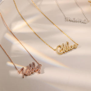 Personalized Diamond Name Necklace