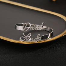 Load image into Gallery viewer, Personalized Two-Name Bangle