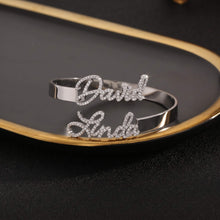 Load image into Gallery viewer, Personalized Diamond Two-Name Bangle