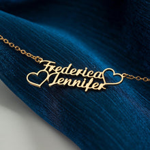 Load image into Gallery viewer, Personalized Double Name Heart Necklace