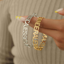 Load image into Gallery viewer, Custom Name Hoop Earrings