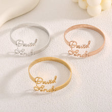 Load image into Gallery viewer, Personalized Two-Name Bangle