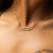 Load image into Gallery viewer, Personalized Double Name Heart Necklace