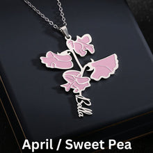 Load image into Gallery viewer, Personalized Birth Flower Name Necklace