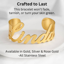 Load image into Gallery viewer, Personalized Name Bangle