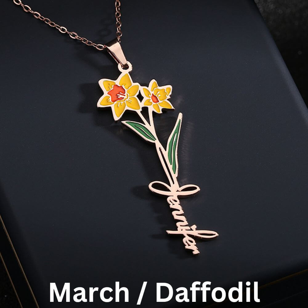 March Birth Flower Necklace, March Necklace, March Jewelry, March Flower  Necklace, March Birthday Necklace, Necklace March, March Silver - Etsy