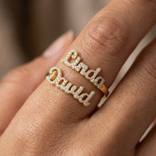 Load image into Gallery viewer, Personalized Diamond Name Ring