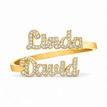 Load image into Gallery viewer, Personalized Diamond Name Ring
