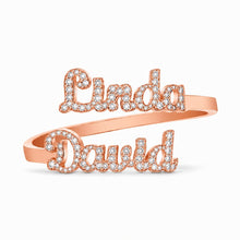 Load image into Gallery viewer, Personalized Diamond Name Ring