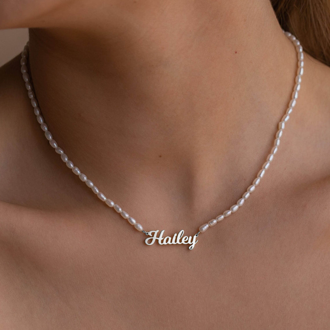 Personalized Pearl Name Necklace – Customize You Shop