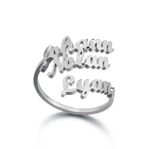 Personalized Triple Name Ring