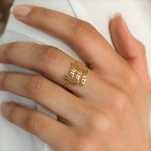 Load image into Gallery viewer, Personalized Triple Name Ring