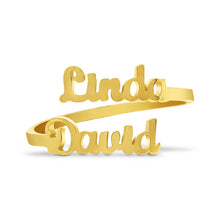 Load image into Gallery viewer, Personalized Double Name Ring