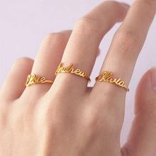 Load image into Gallery viewer, Personalized One Name Ring