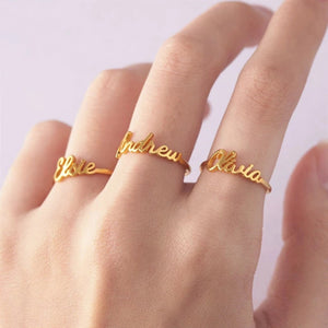 Personalized One Name Ring
