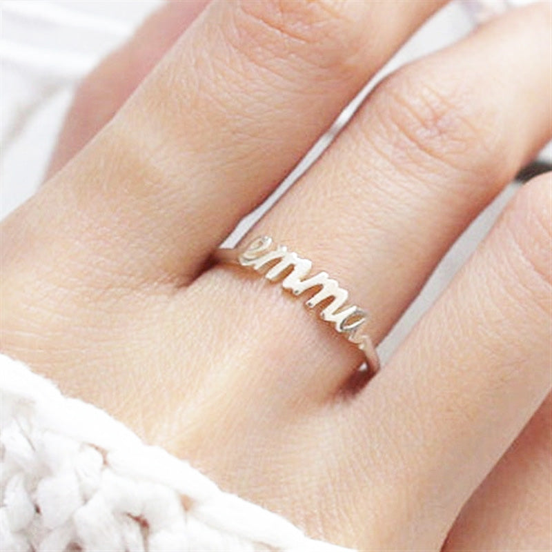 Personalized One Name Ring