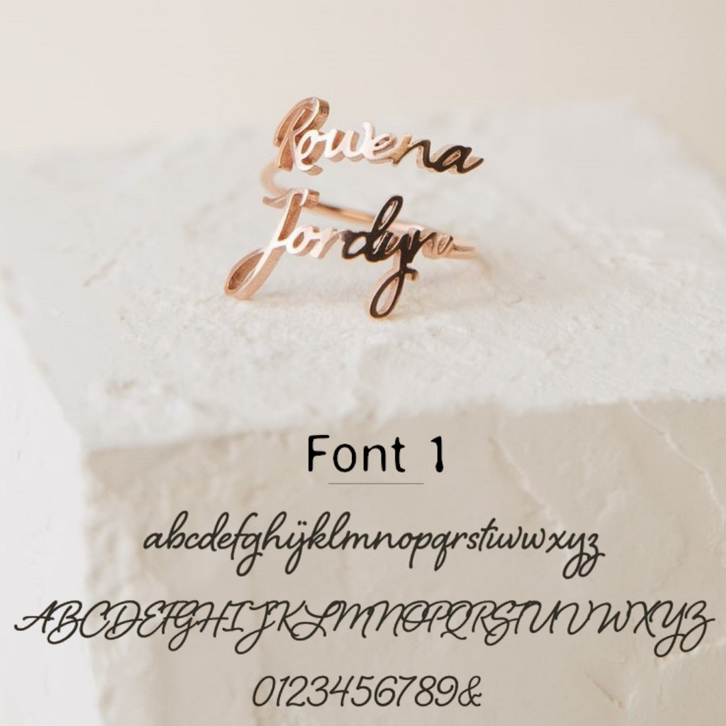Personalized Name Ring
