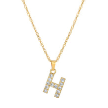 Load image into Gallery viewer, Initial Letter Necklace with Zirconia