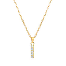 Load image into Gallery viewer, Initial Letter Necklace with Zirconia