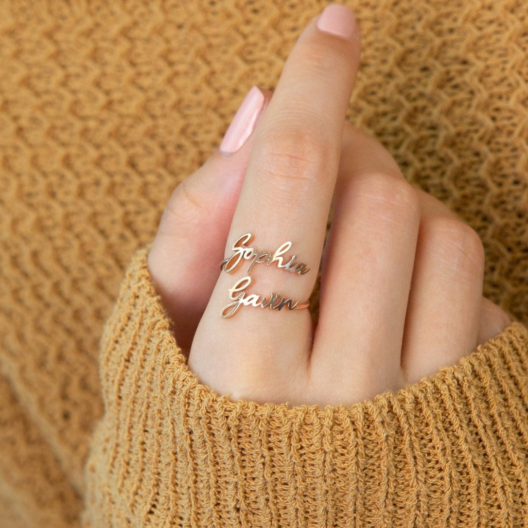 Custom made name best sale rings