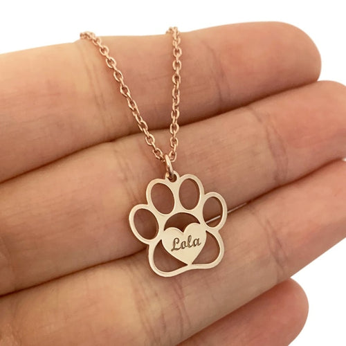 Personalized Paw Necklace