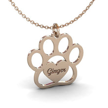 Load image into Gallery viewer, Personalized Paw Necklace