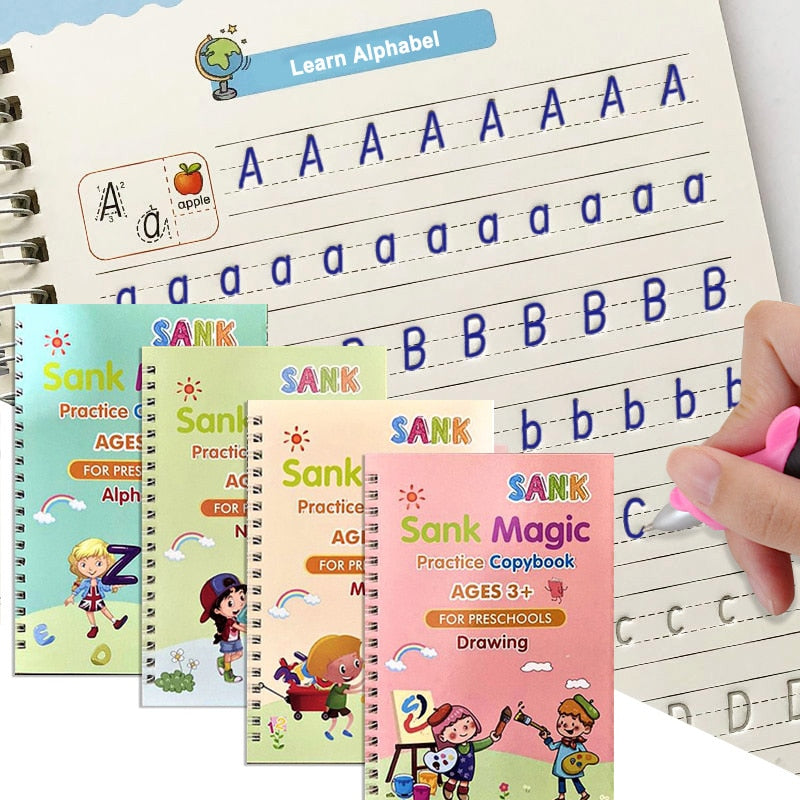  Vartiey Children's Magic Copybooks,Grooved Handwriting