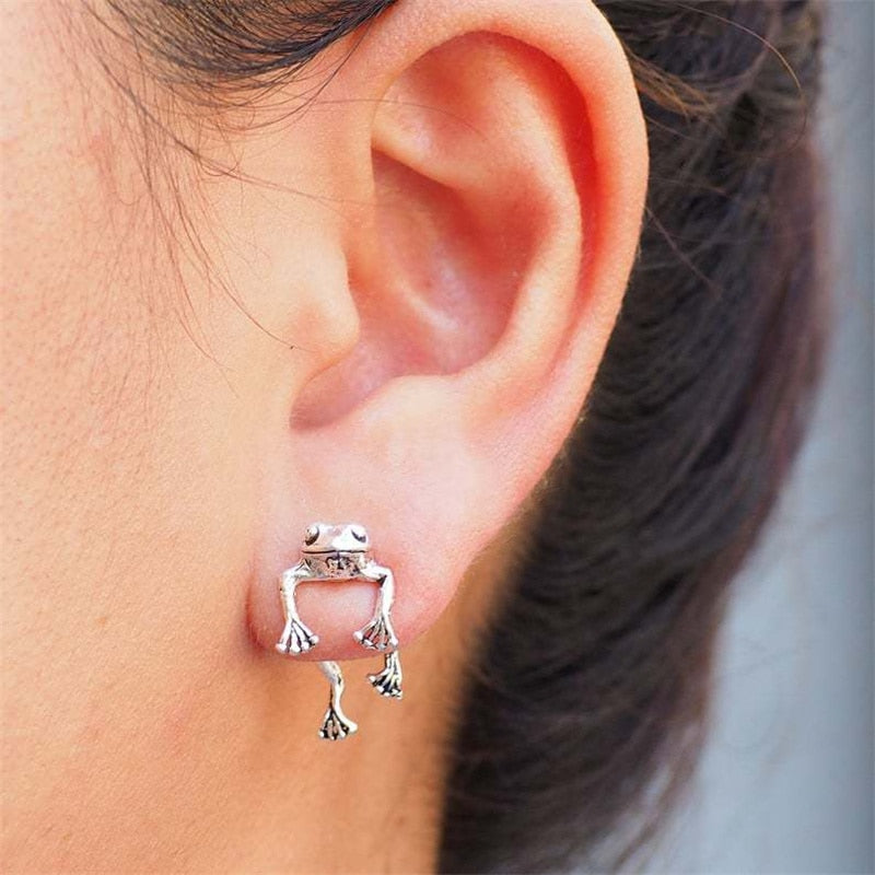 Frog earrings deals