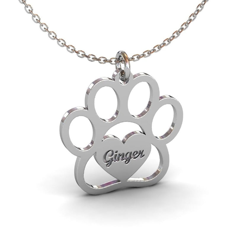 Personalized Paw Necklace