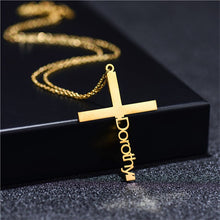 Load image into Gallery viewer, Personalized Cross Name Necklace