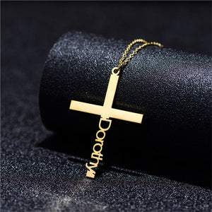 Personalized Cross Name Necklace