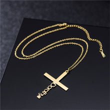 Load image into Gallery viewer, Personalized Cross Name Necklace