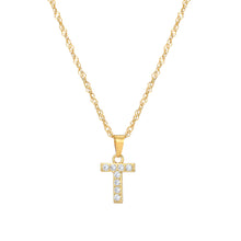Load image into Gallery viewer, Initial Letter Necklace with Zirconia